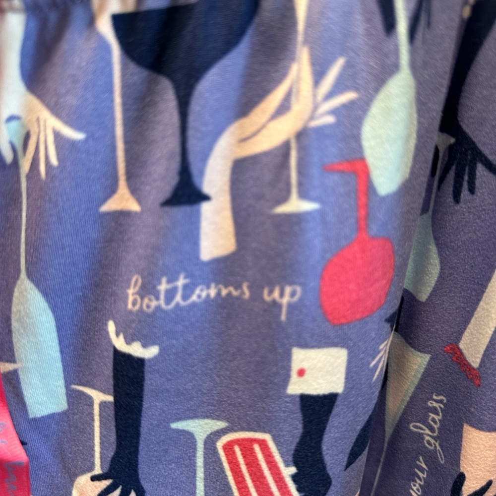 HUE Women's Pajama Bottoms - Purple and Pink Cocktail Print